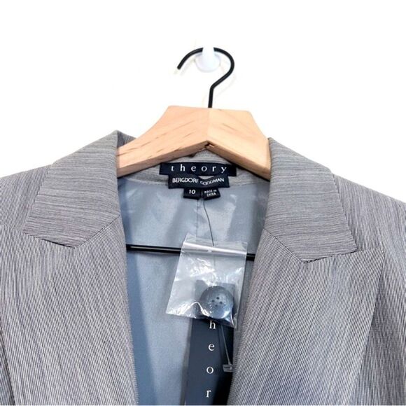 Theory Nichelle Wool Blazer Gray - Picture 7 of 10